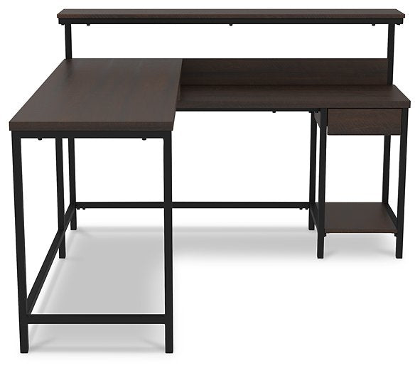 Camiburg Home Office L-Desk with Storage - Yulissa Home Furnishings (NJ)