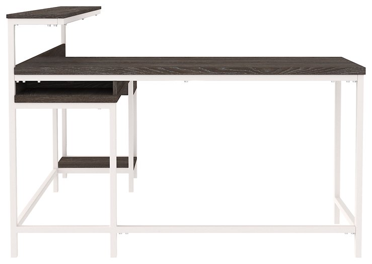 Dorrinson Home Office L-Desk with Storage - Yulissa Home Furnishings (NJ)