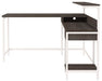 Dorrinson Home Office L-Desk with Storage - Yulissa Home Furnishings (NJ)