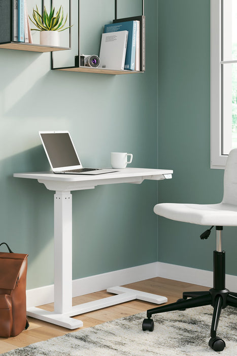 Lynxtyn Adjustable Height Home Office Side Desk - Yulissa Home Furnishings (NJ)