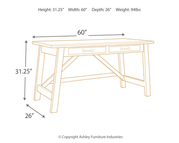 Baldridge Home Office Desk - Yulissa Home Furnishings (NJ)