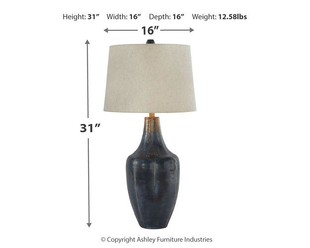 Evania Table Lamp - Yulissa Home Furnishings (NJ)