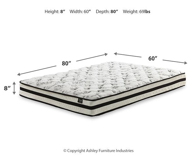 8 Inch Chime Innerspring Mattress Set - Yulissa Home Furnishings (NJ)