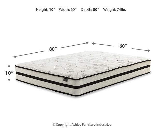 Chime 10 Inch Hybrid Mattress Set - Yulissa Home Furnishings (NJ)