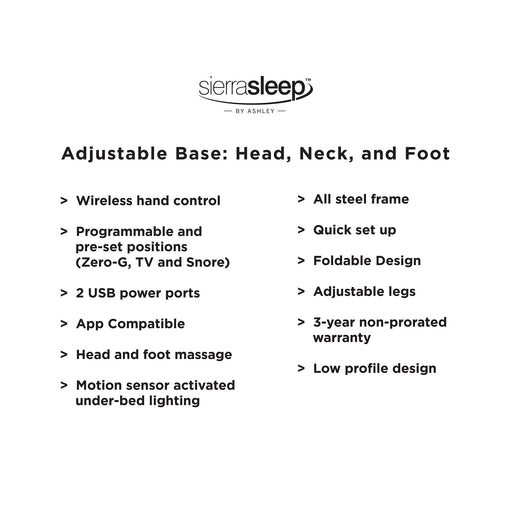 Head-Foot Model Best Adjustable Base - Yulissa Home Furnishings (NJ)