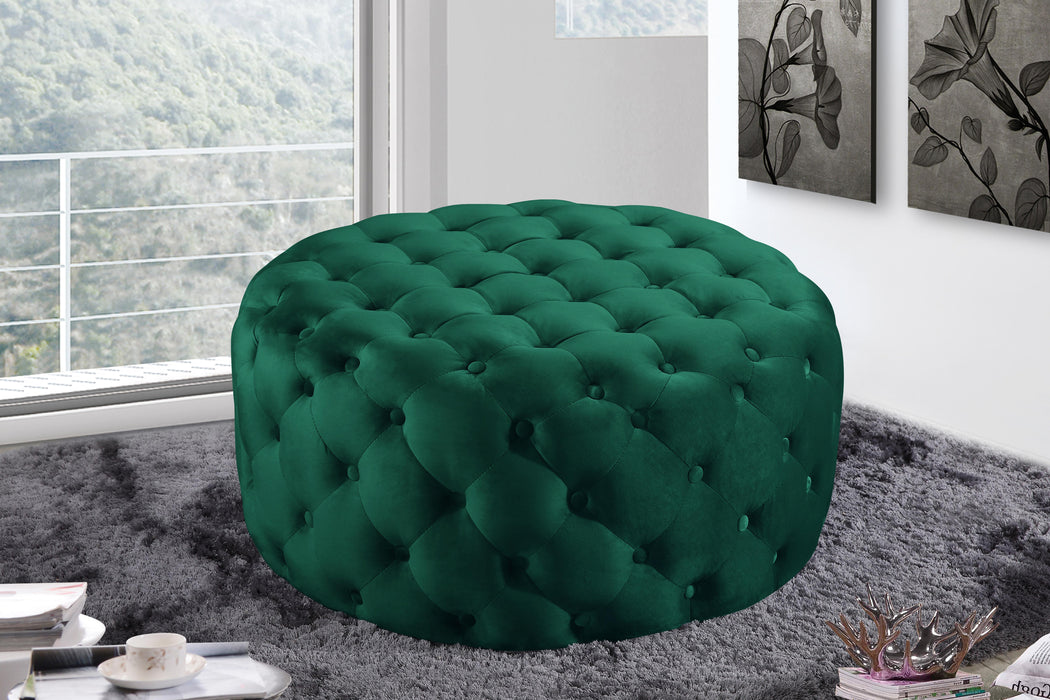 Addison Green Velvet Ottoman/Bench