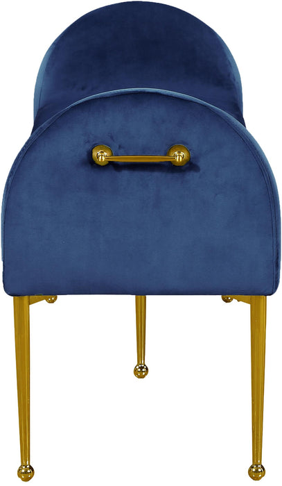 Owen Navy Velvet Bench