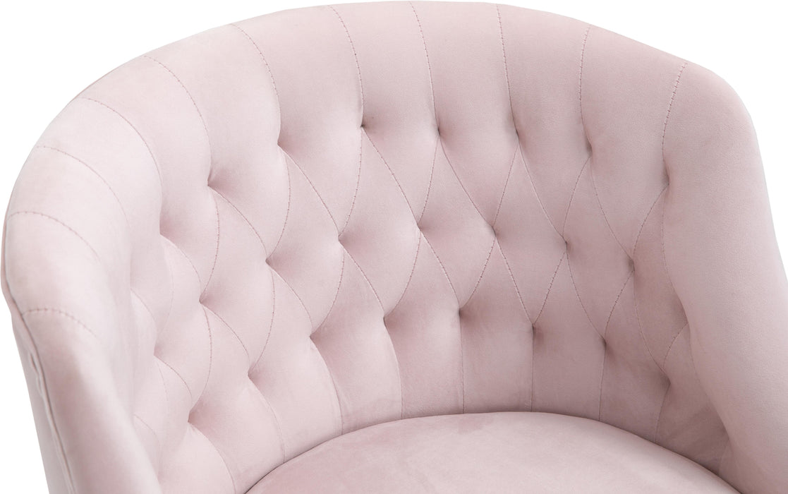 Arden Pink Velvet Office Chair