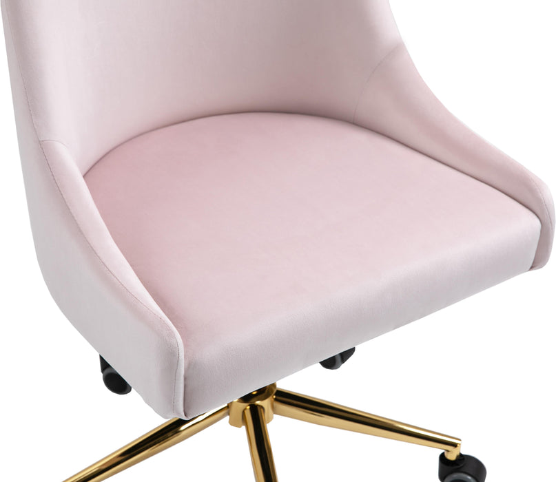 Karina Pink Velvet Office Chair