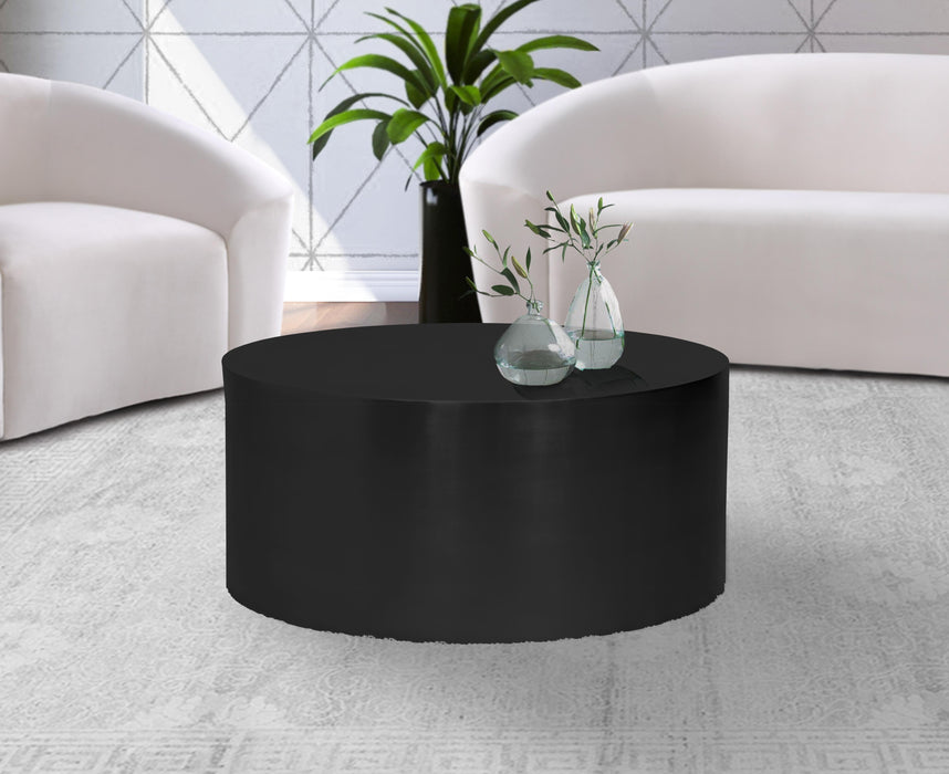 Cylinder Matte Black Coffee Table