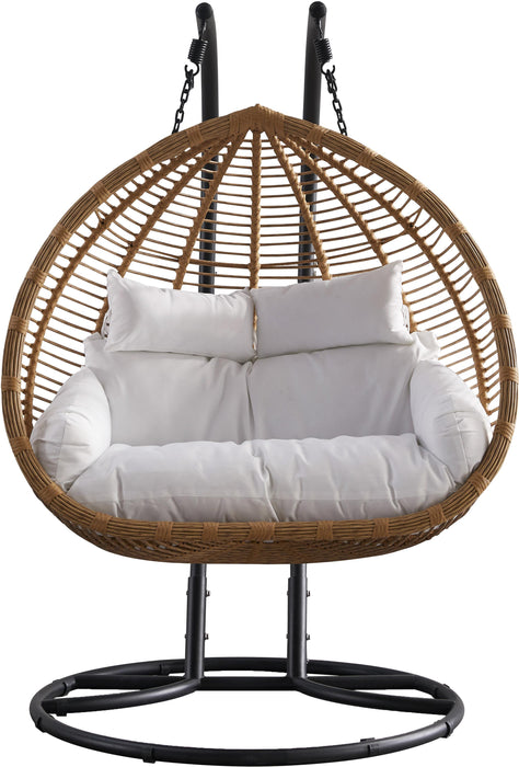 Tarzan Natural Color Outdoor Patio Double Swing Chair