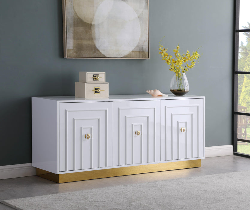 Cosmopolitan White Lacquer Sideboard/Buffet