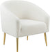 Barlow White Faux Sheepskin Fur Accent Chair image