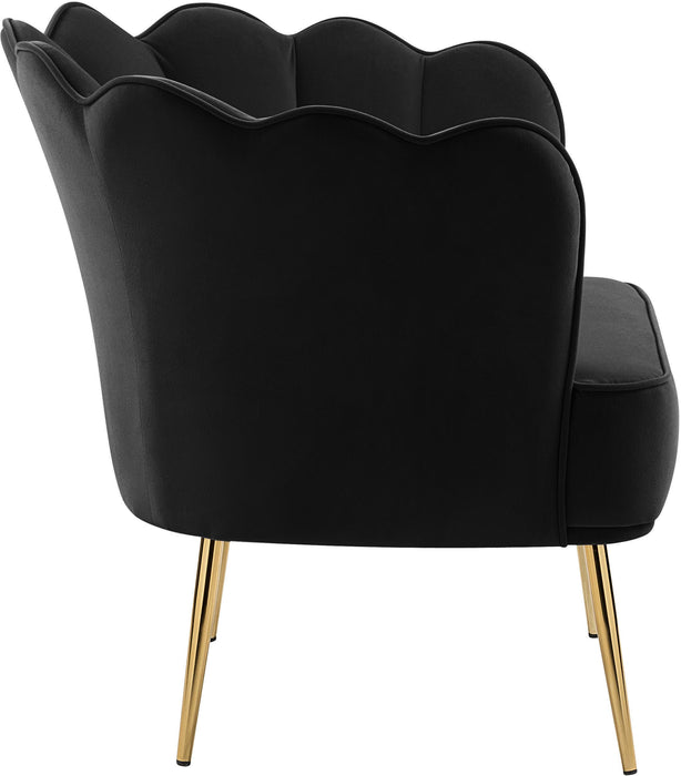 Jester Black Velvet Accent Chair