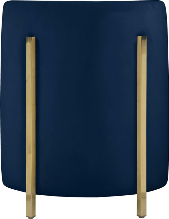 Rotunda Navy Velvet Accent Chair