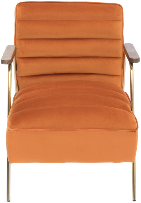 Woodford Orange Velvet Accent Chair