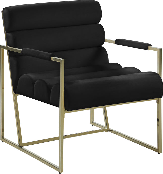 Wayne Black Velvet Accent Chair image