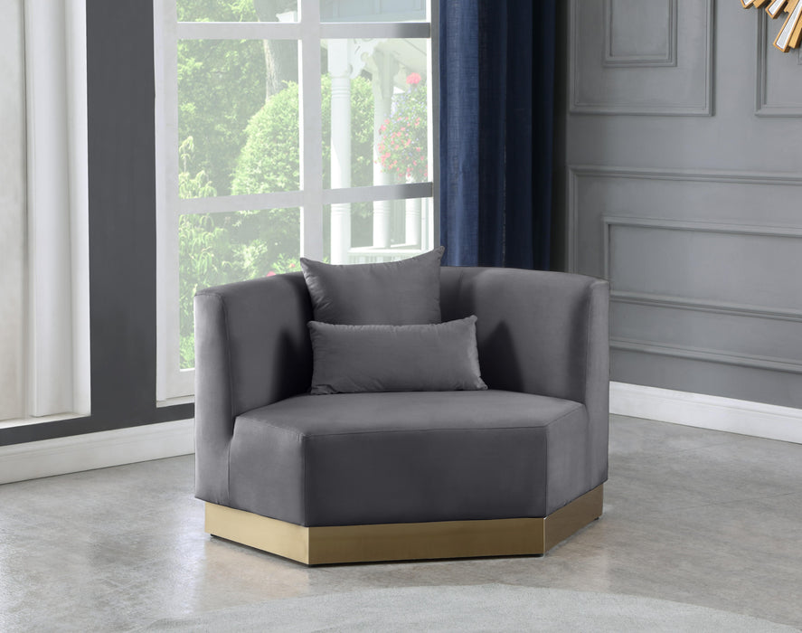 Marquis Grey Velvet Chair