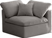 Plush Grey Velvet Standard Cloud Modular Corner Chair image