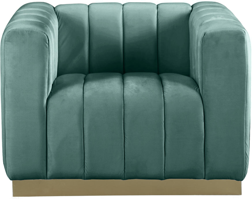 Marlon Mint Velvet Chair