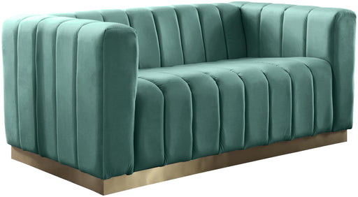 Marlon Mint Velvet Loveseat image