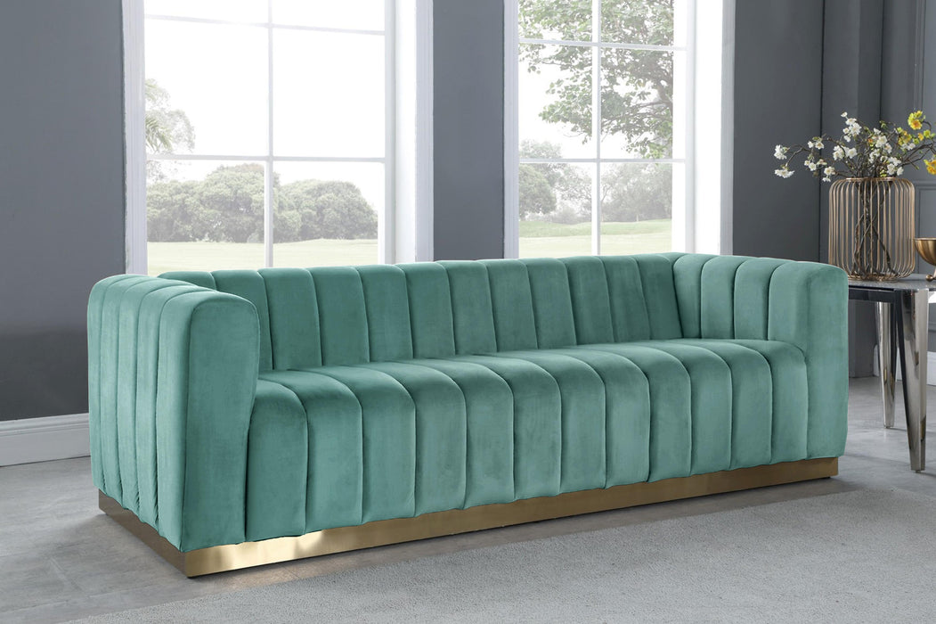 Marlon Mint Velvet Sofa