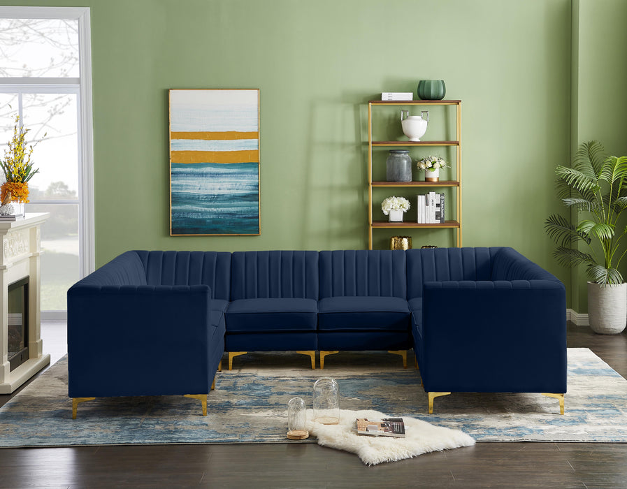 Alina Navy Velvet Modular Sectional