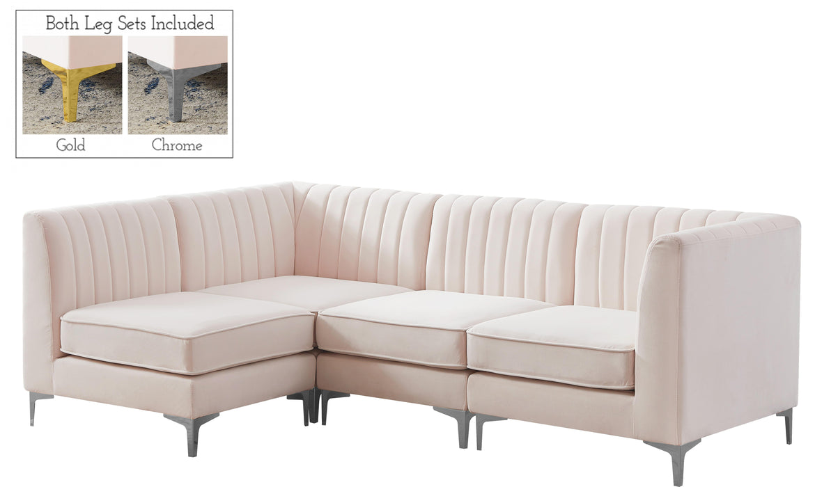 Alina Pink Velvet Modular Sectional