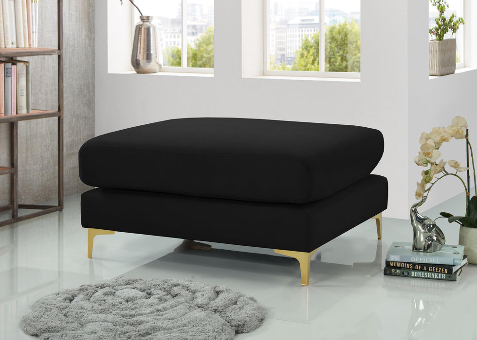 Julia Black Velvet Modular Ottoman