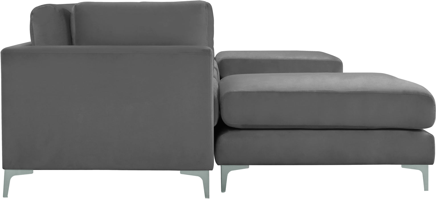 Julia Grey Velvet Modular Sectional (6 Boxes)