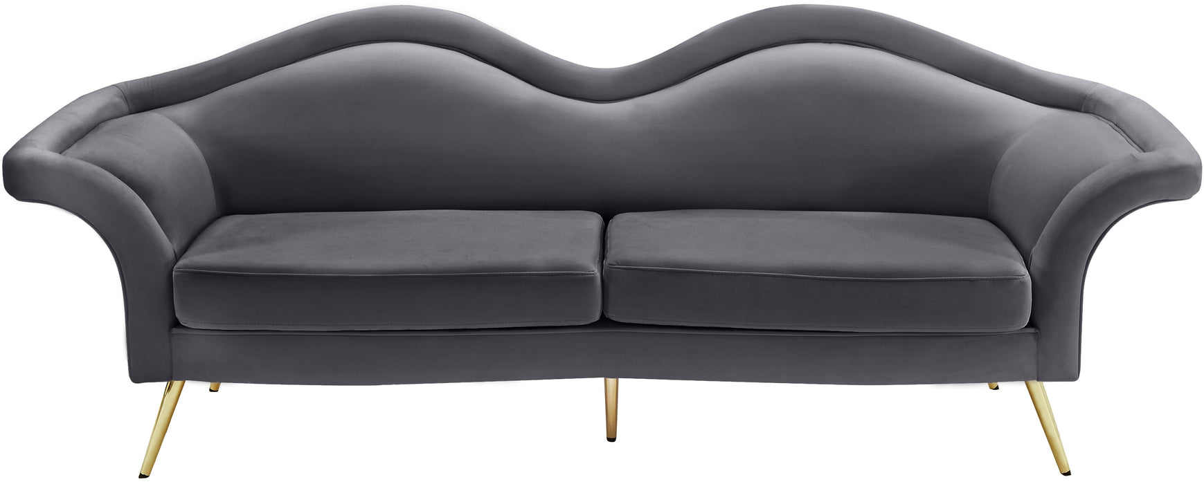 Lips Grey Velvet Sofa