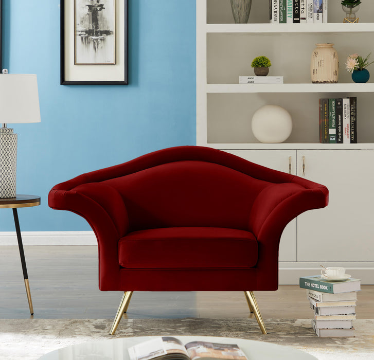 Lips Red Velvet Chair