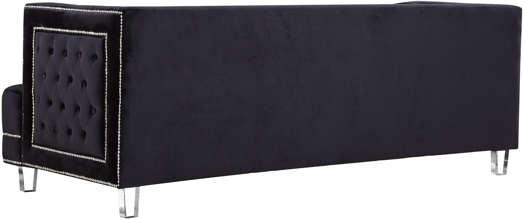 Lucas Black Velvet Sofa