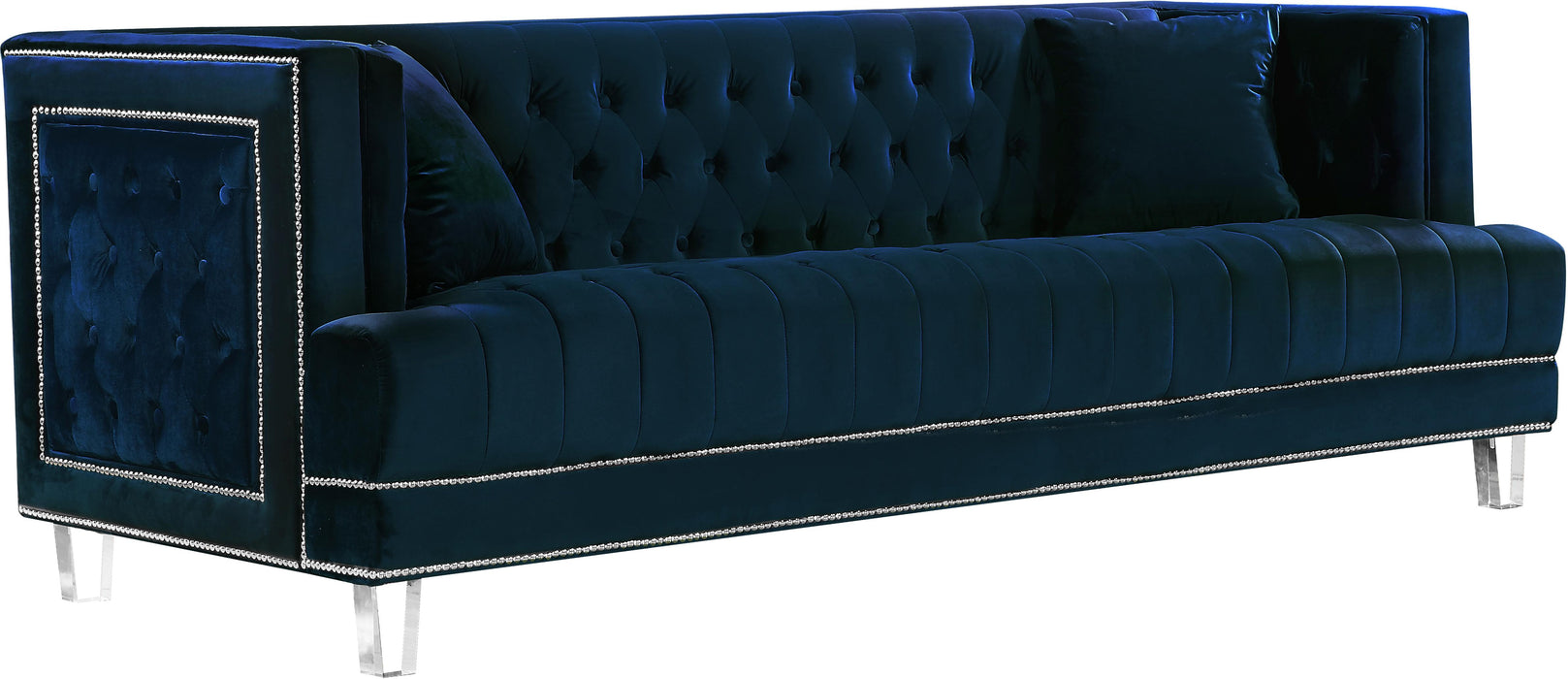 Lucas Navy Velvet Sofa image