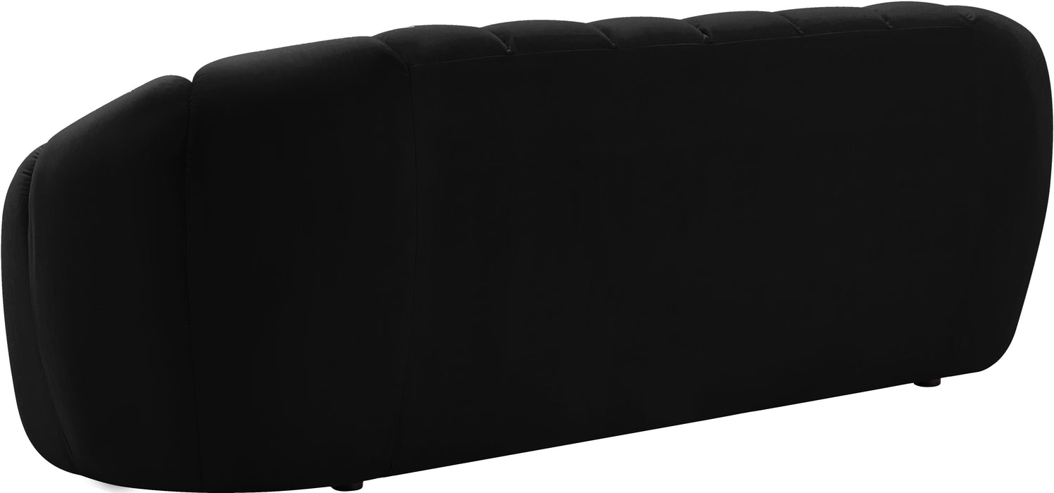 Elijah Black Velvet Sofa