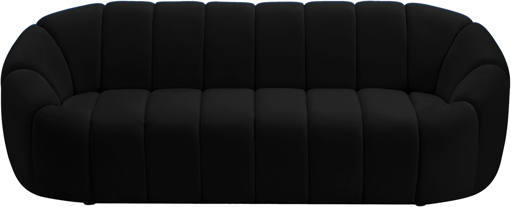 Elijah Black Velvet Sofa