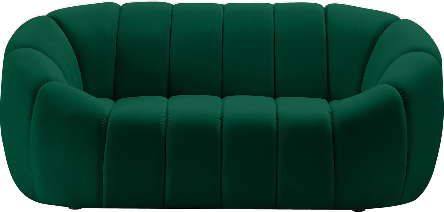 Elijah Green Velvet Loveseat