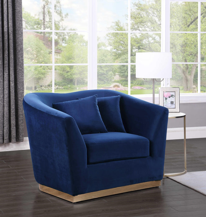 Arabella Navy Velvet Chair