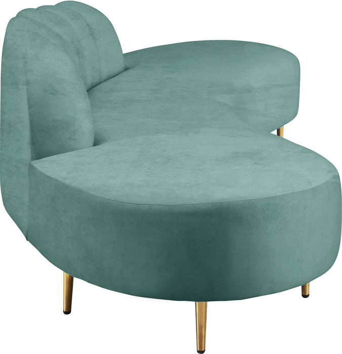 Divine Mint Velvet 2pc. Sectional