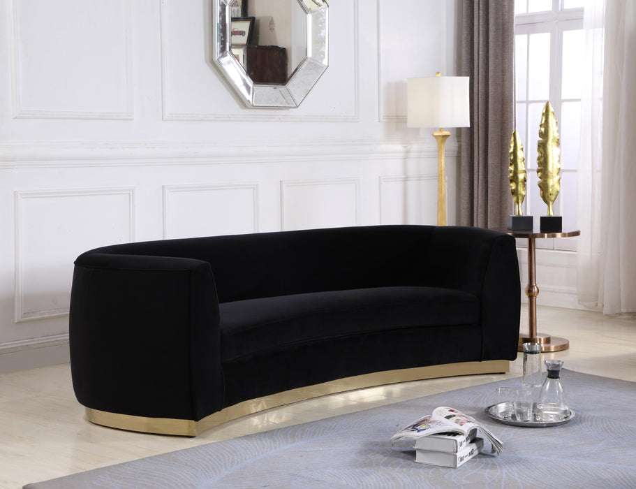 Julian Black Velvet Sofa