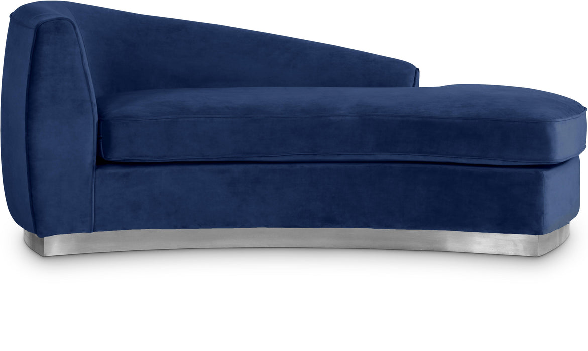 Julian Navy Velvet Chaise