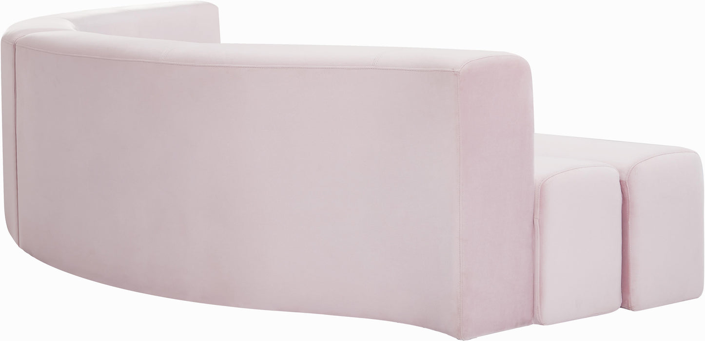 Curl Pink Velvet 2pc. Sectional