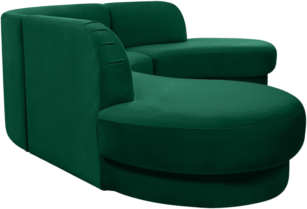 Rosa Green Velvet 3pc. Sectional (3 Boxes)