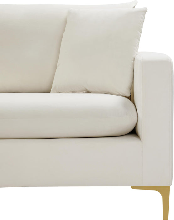 Naomi Cream Velvet Loveseat