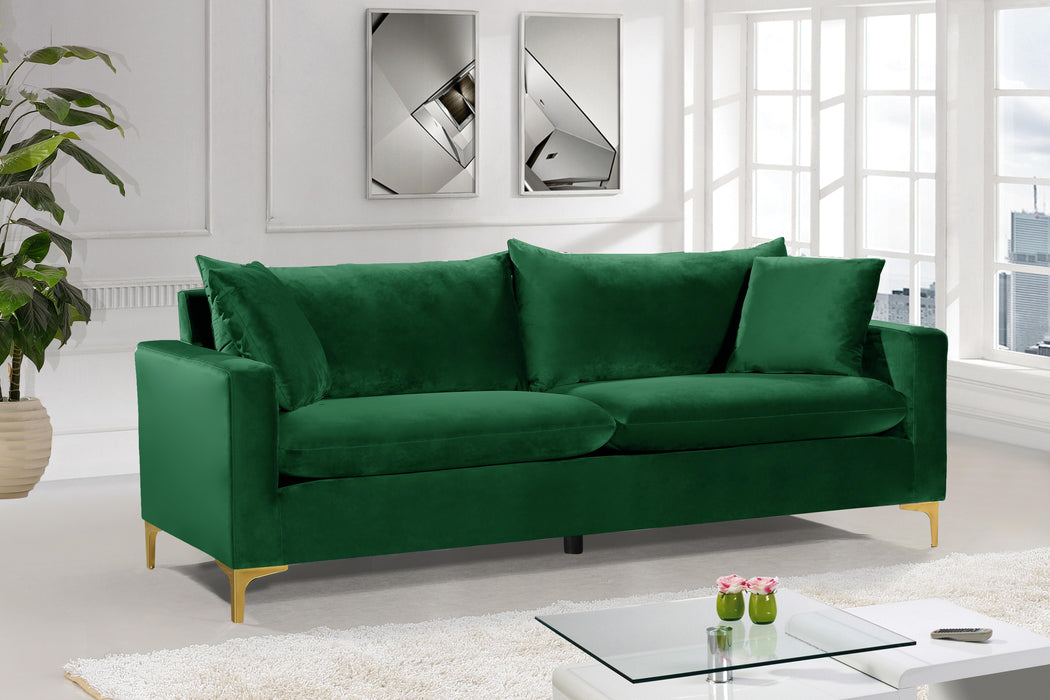 Naomi Green Velvet Sofa