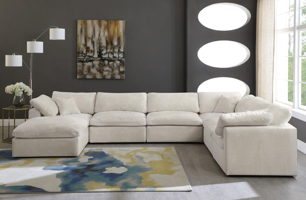 Cozy Cream Velvet Cloud Modular Sectional