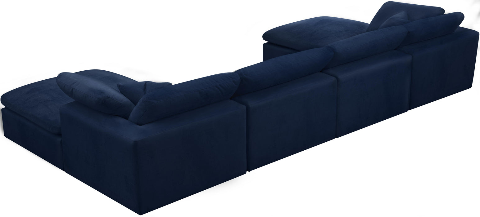 Cozy Navy Velvet Cloud Modular Sectional