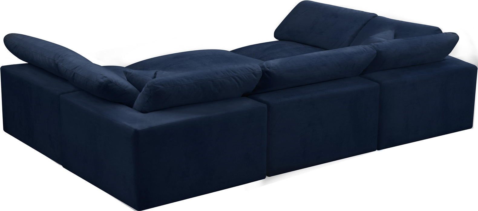 Cozy Navy Velvet Cloud Modular Sectional