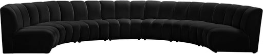 Infinity Black Velvet 7pc. Modular Sectional image