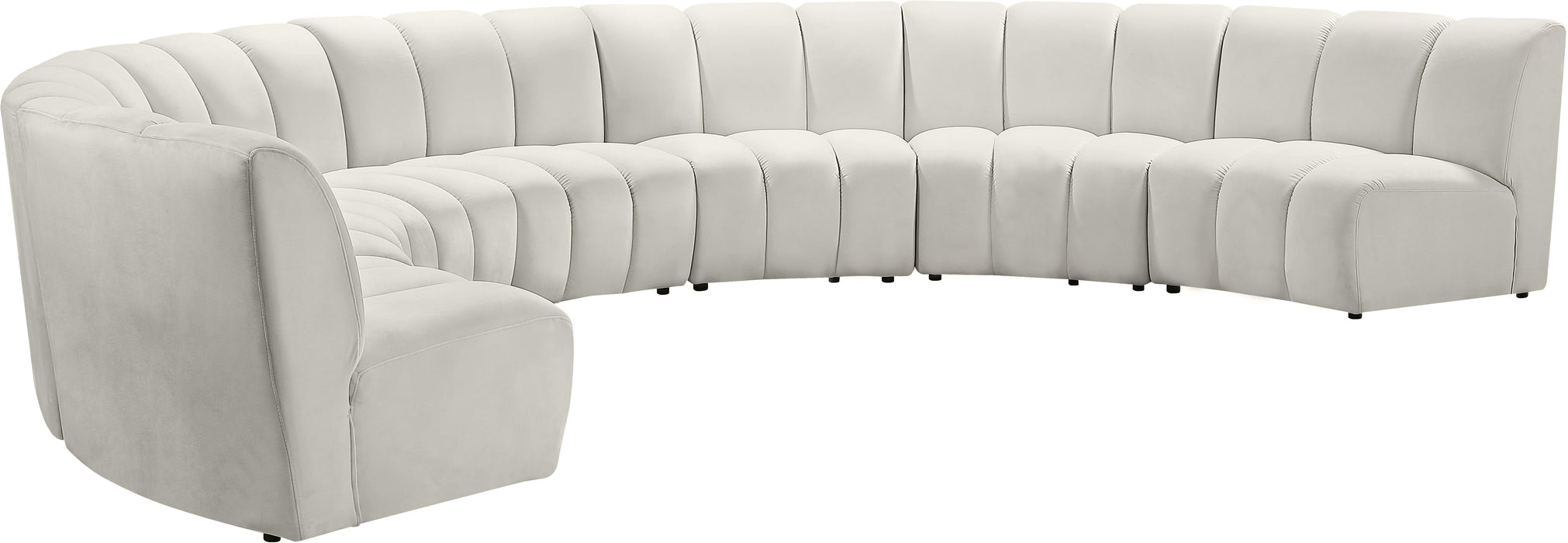 Infinity Cream Velvet 7pc. Modular Sectional